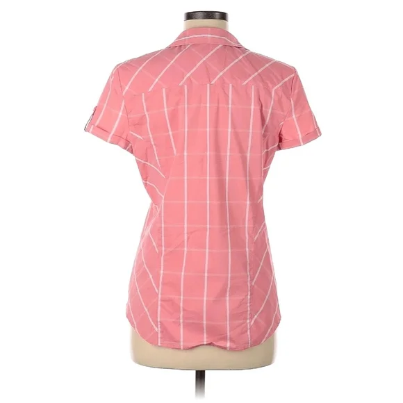 NWT 7th Avenue Design Studio Pink Fitted Button Up Shirt White Plaid Size XS - Picture 2 of 5